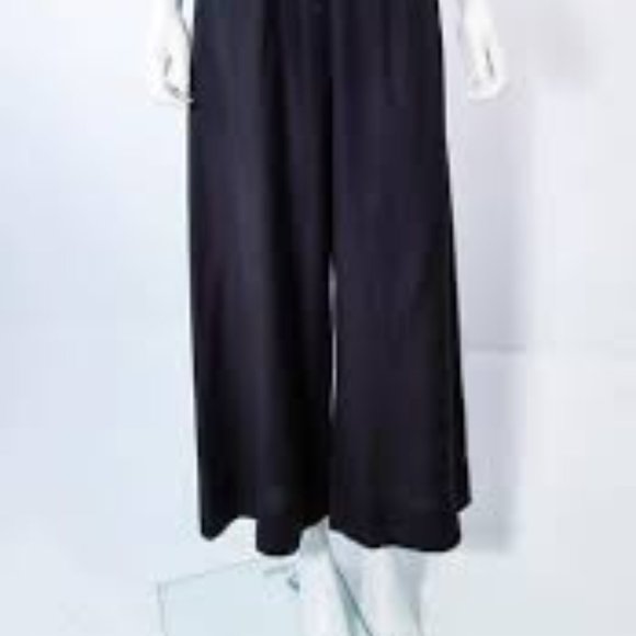 ❤️CHANEL COUTURE Palazzo Runway Wide Leg Black High Waist 5 CC Button Pan… - Picture 8 of 15